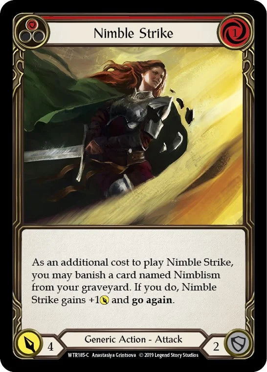 7f998800-094f-4d95-9b49-c412d4de43f2 | fab-wtr185-1erf-welctorath-r-com-nm | Nimble Strike (Red)