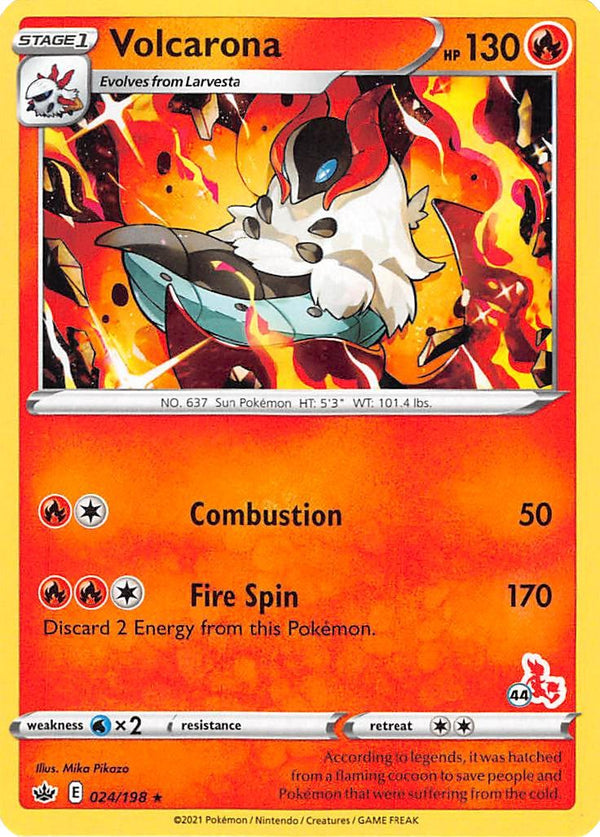 Volcarona (#44 Cinderace Stamped)