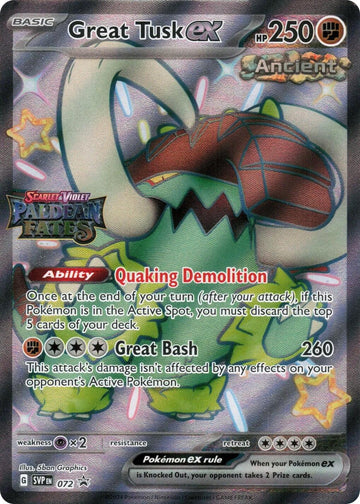 Great Tusk ex (Paldean Fates Stamped)