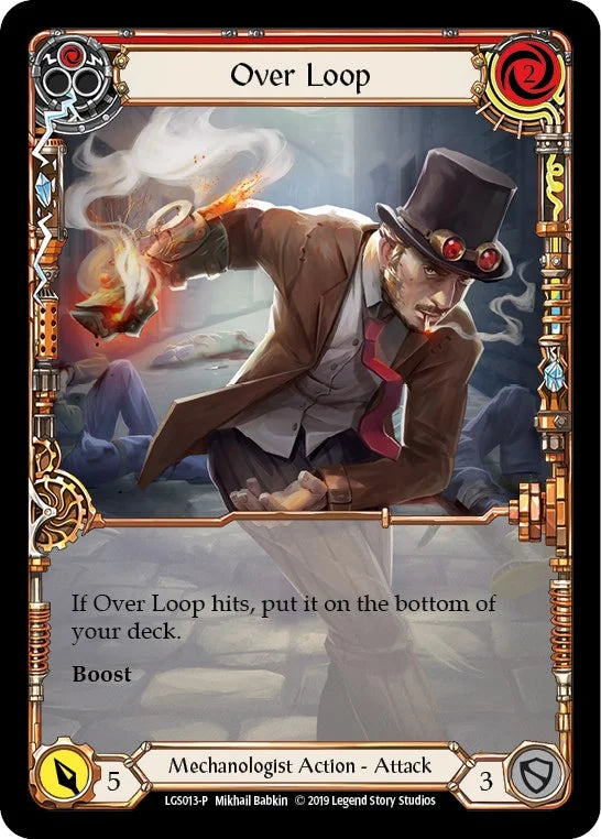 96958019-f8de-4938-bca7-17883a606d85 | fab-lgs013-1en-flesandbloopromcard-r-pro-nm | Over Loop (Red) - LGS013