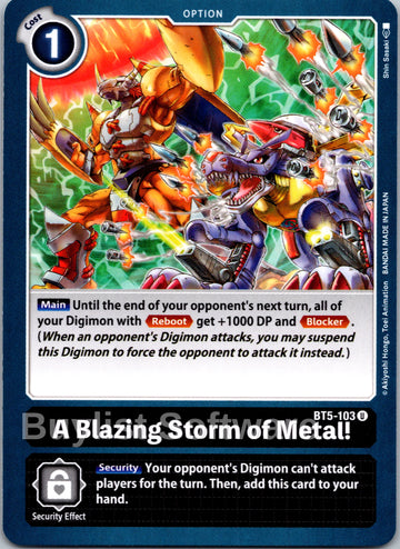 A Blazing Storm of Metal! [BT5-103 U] [Battle of Omni]