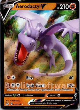 Aerodactyl V [092/196] [Lost Origin] Holofoil