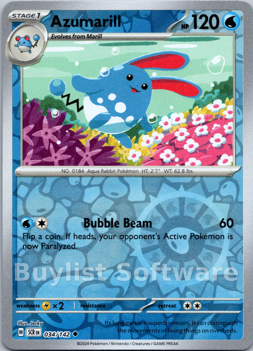Azumarill [034/142] [Stellar Crown] Reverse Holofoil