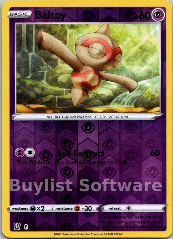 Baltoy [057/163] [Battle Styles] Reverse Holofoil
