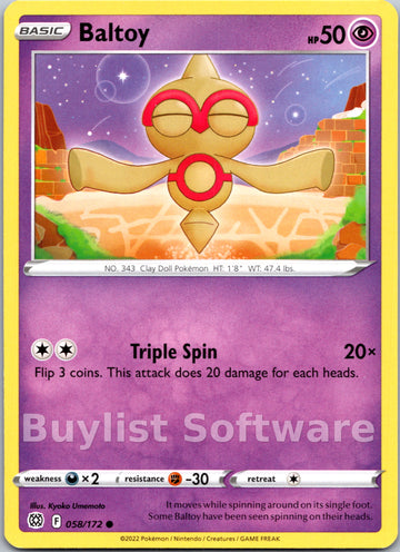 Baltoy [058/172] [Brilliant Stars]