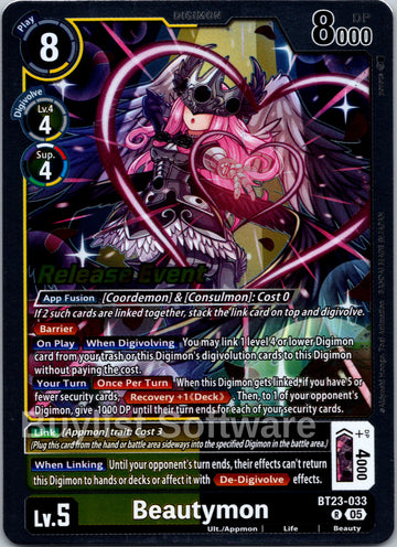 Beautymon [BT23-033] [Hackers' Slumber Release Event Cards] Foil