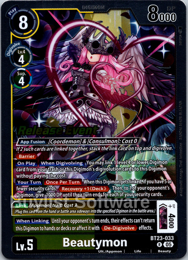 Beautymon [BT23-033] [Hackers' Slumber Release Event Cards] Foil