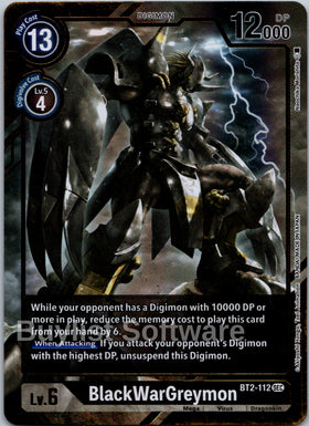 BlackWarGreymon (Alternate Art) [BT2-112] [Release Special Booster 1.5] Foil
