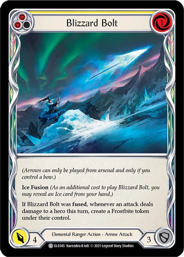 Blizzard Bolt (Yellow) [ELE045] [Tales of Aria] Unlimited Edition Rainbow Foil