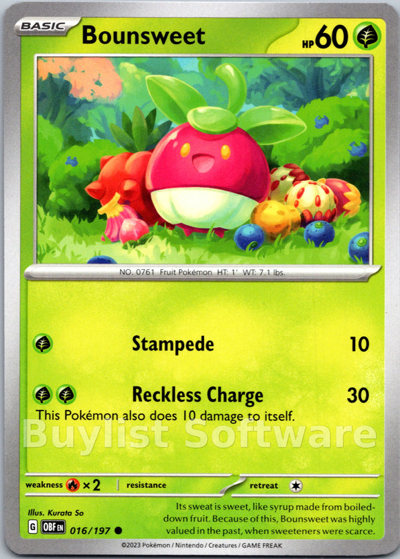 Bounsweet [016/197] [Obsidian Flames]
