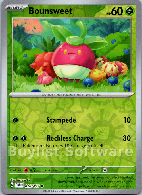 Bounsweet [016/197] [Obsidian Flames] Reverse Holofoil