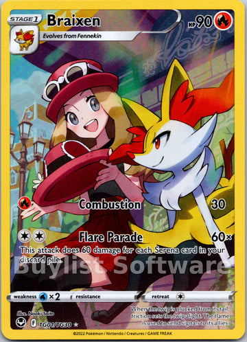 Braixen [TG01/TG30] [Silver Tempest Trainer Gallery] Holofoil