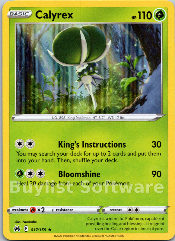 Calyrex [017/159] [Crown Zenith] Holofoil
