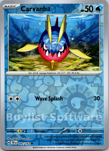 Carvanha [042/162] [Temporal Forces] Reverse Holofoil