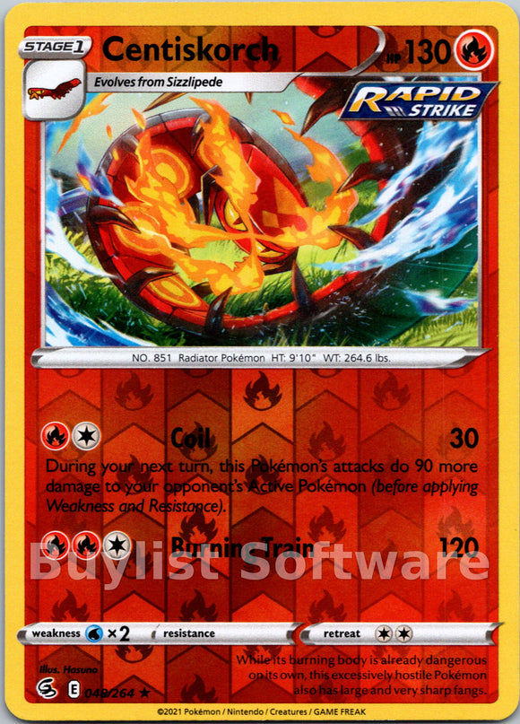 Centiskorch [048/264] [Fusion Strike] Reverse Holofoil