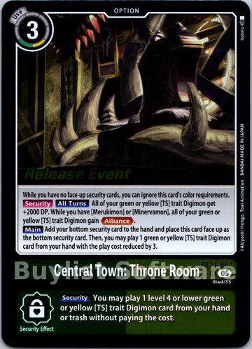 Central Town: Throne Room [BT24-094] [Time Stranger Release Events Cards] Foil