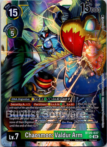 Chaosmon: Valdur Arm [BT20-037 SR] [Release Special Booster 2.5] Foil