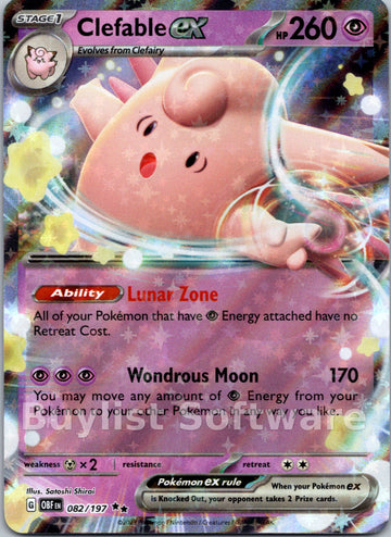 Clefable ex [082/197] [Obsidian Flames] Holofoil
