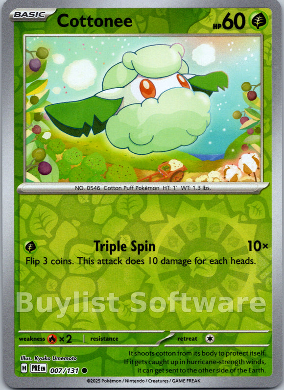 Cottonee [007/131] [Prismatic Evolutions] Reverse Holofoil