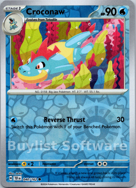 Croconaw [040/162] [Temporal Forces] Reverse Holofoil