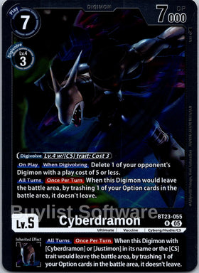 Cyberdramon [BT23-055 R] [Hackers' Slumber] Foil