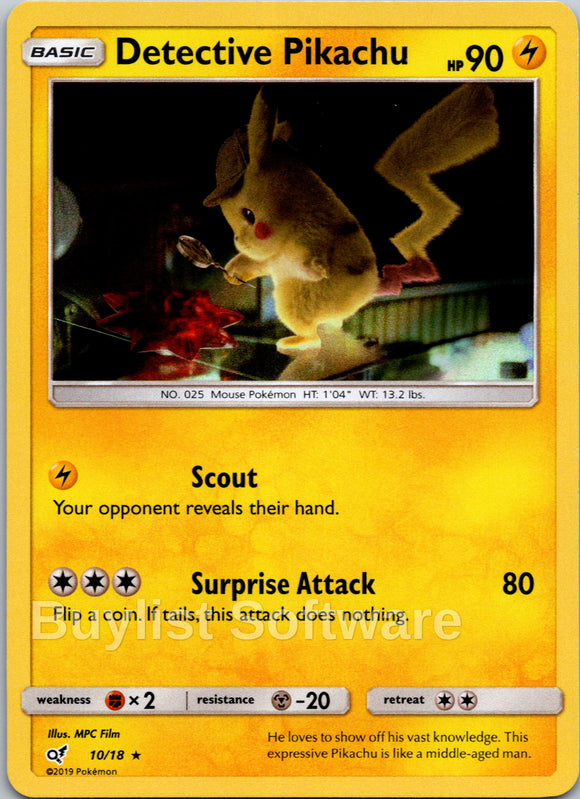 Detective Pikachu [10/18] [Detective Pikachu] Holofoil