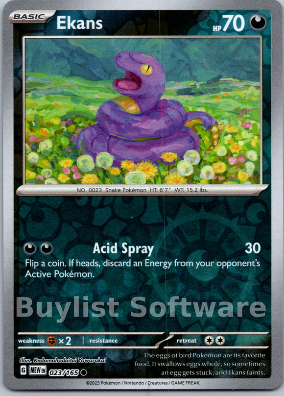 Ekans [023/165] [Scarlet & Violet 151] Reverse Holofoil