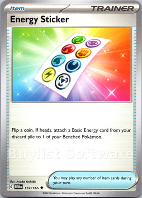 Energy Sticker [159/165] [Scarlet & Violet 151]