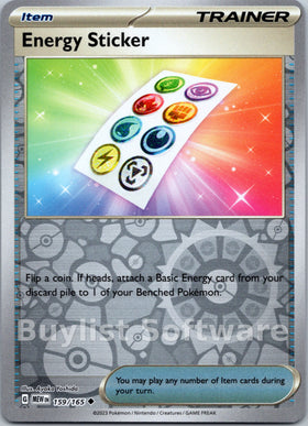 Energy Sticker [159/165] [Scarlet & Violet 151] Reverse Holofoil