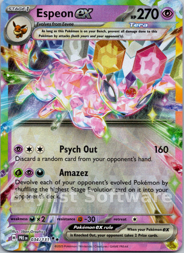 Espeon ex [034/131] [Prismatic Evolutions] Holofoil