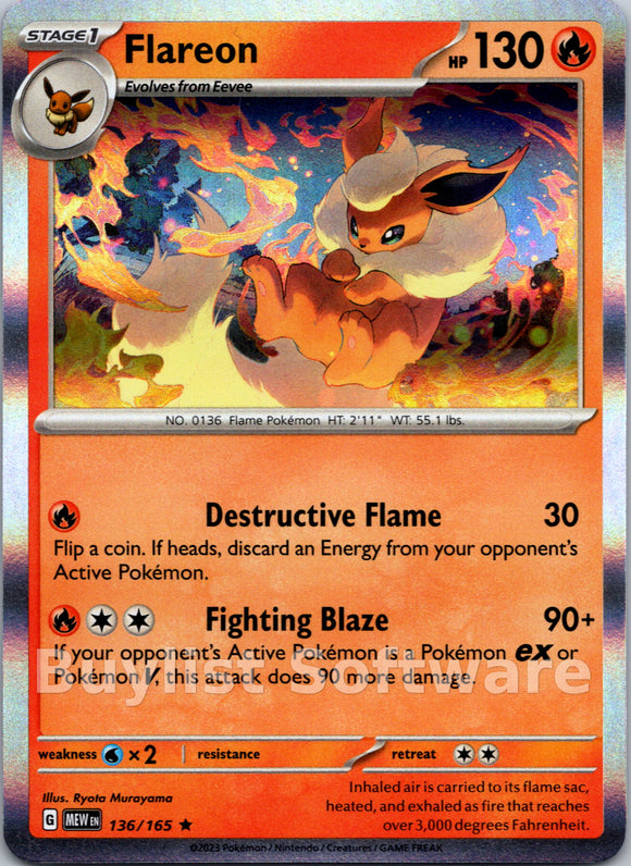 Flareon [136/165] [Scarlet & Violet 151] Holofoil