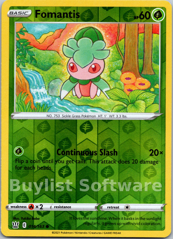 Fomantis [014/163] [Battle Styles] Reverse Holofoil