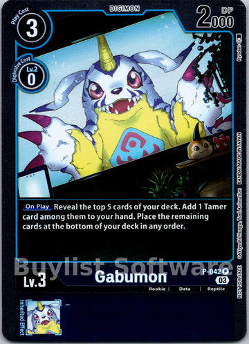Gabumon (Winner Pack -Blast Ace-) [P-042] [Digimon Promotion Cards] Foil