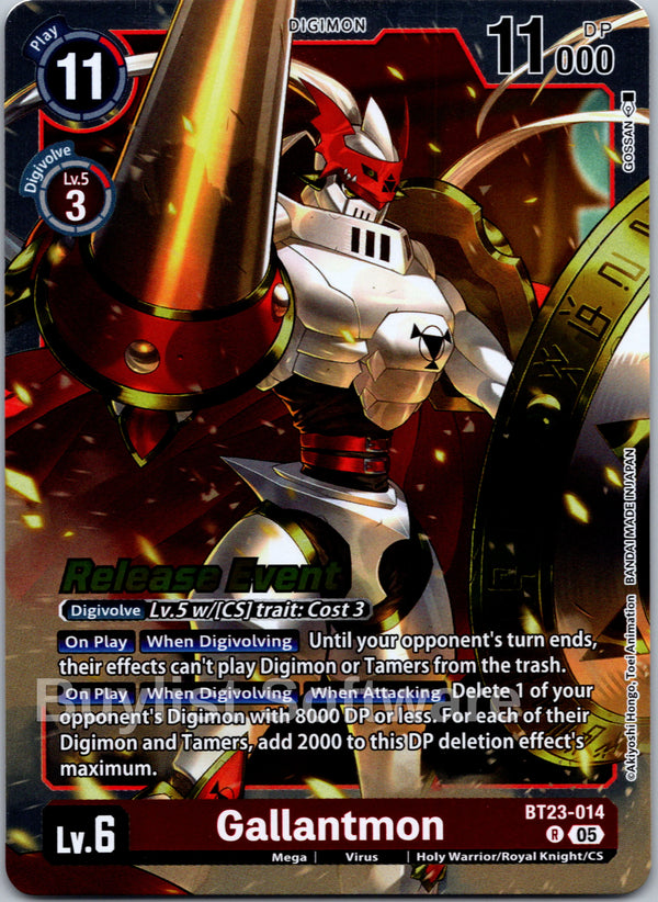 Gallantmon [BT23-014] [Hackers' Slumber Release Event Cards] Foil