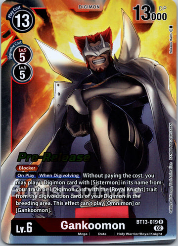 Gankoomon [BT13-019] [Versus Royal Knights Pre-Release Cards] Foil
