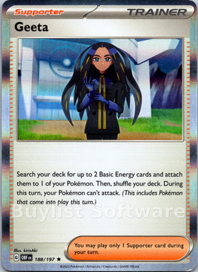 Geeta [188/197] [Obsidian Flames] Holofoil