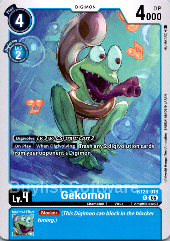 Gekomon [BT23-019 C] [Hackers' Slumber]
