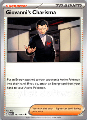 Giovanni's Charisma [161/165] [Scarlet & Violet 151]