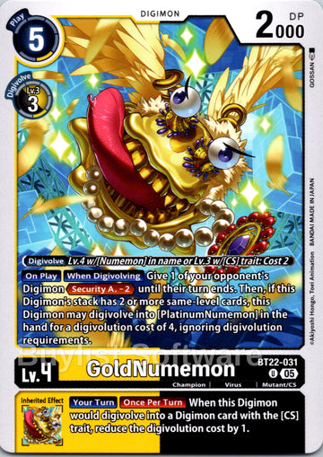 GoldNumemon [BT22-031] [Cyber Eden]