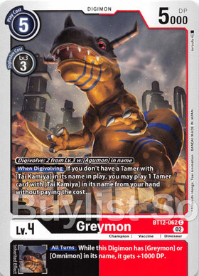 Greymon [BT12-062] [Across Time]