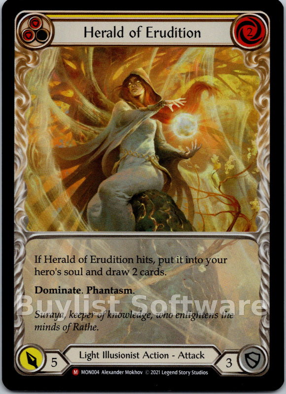 Herald of Erudition [MON004] [Monarch] 1st Edition Rainbow Foil