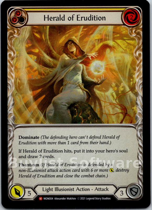 Herald of Erudition [MON004] [Monarch] 1st Edition Rainbow Foil