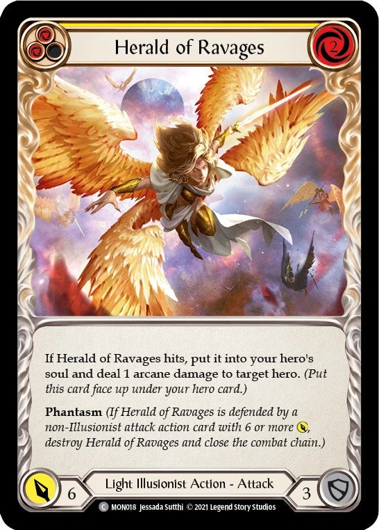 Herald of Ravages (Yellow) [MON018] [Monarch] Unlimited Edition Normal