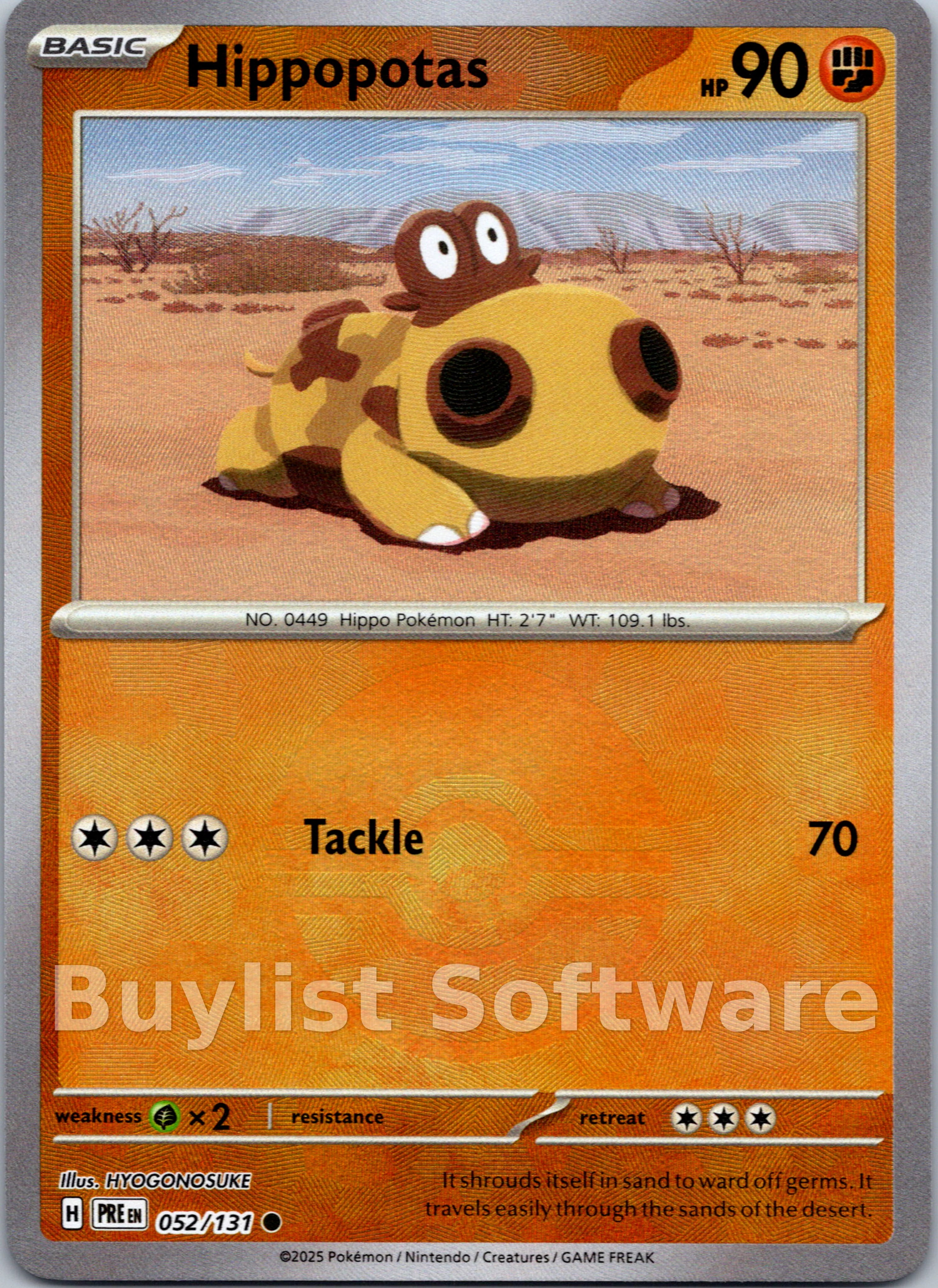 Hippopotas (Poke Ball Pattern) [052/131] [Prismatic Evolutions] Holofo