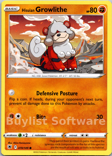Hisuian Growlithe [070/189] [Astral Radiance]