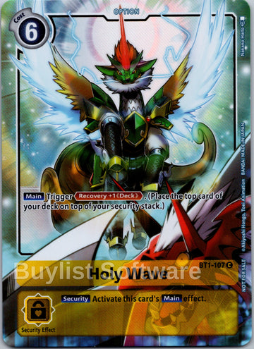 Holy Wave (Dash Pack Ver. 1.5) [BT1-107] [Release Special Booster 1.0] Foil