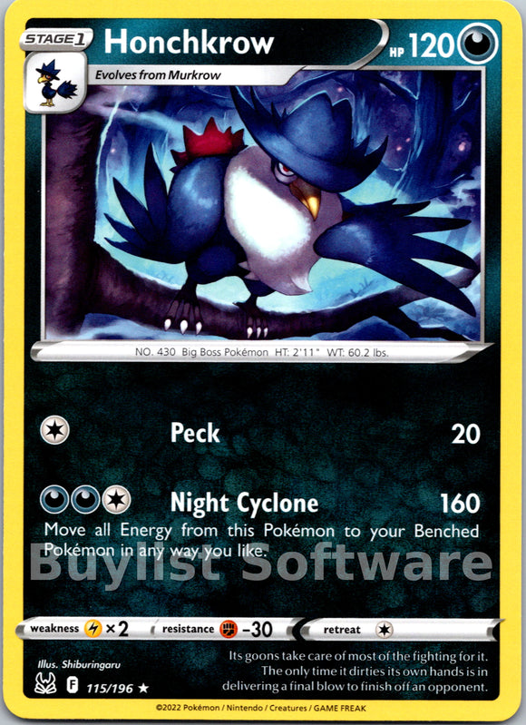 Honchkrow [115/196] [Lost Origin]