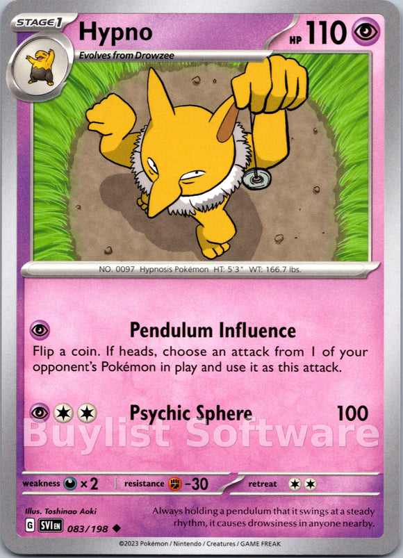 Hypno [083/198] [Scarlet & Violet Base Set]