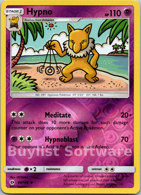 Hypno [60/149] [Sun & Moon Base Set] Reverse Holofoil
