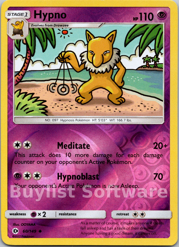 Hypno [60/149] [Sun & Moon Base Set] Reverse Holofoil